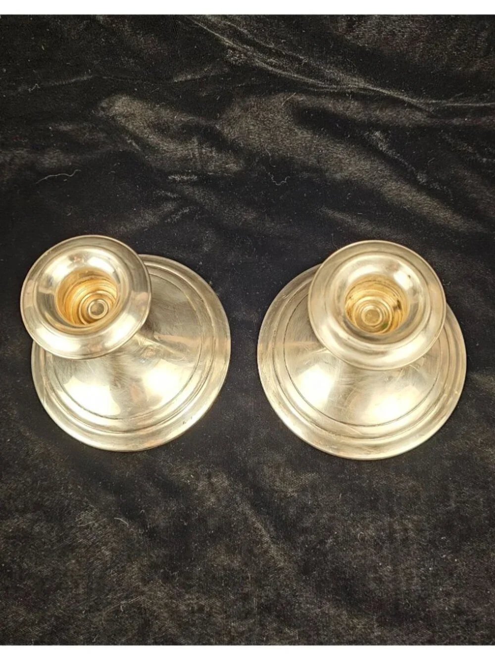 Pair Of Vintage Gorham Weighted Silver Candle Holders